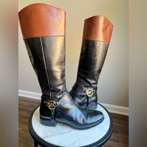 Michael Kors Harland Boot Black/Brown Womens size 10M